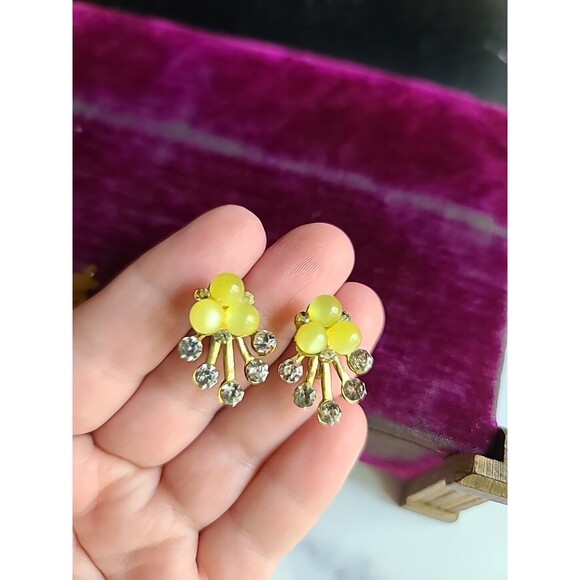 Art Deco Screwback Earrings Vintage - Picture 1 of 10